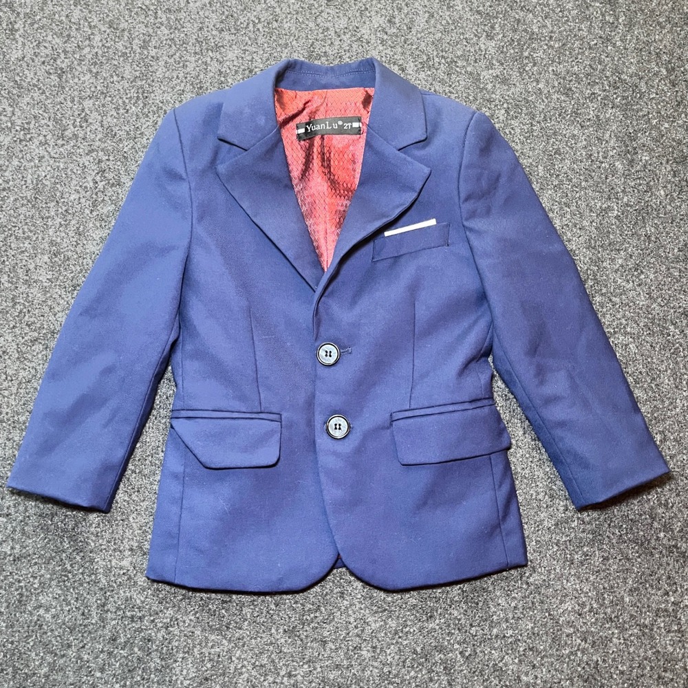 YuanLu Blazer Kids Size‎ 2T Blue Suit Jacket Formal